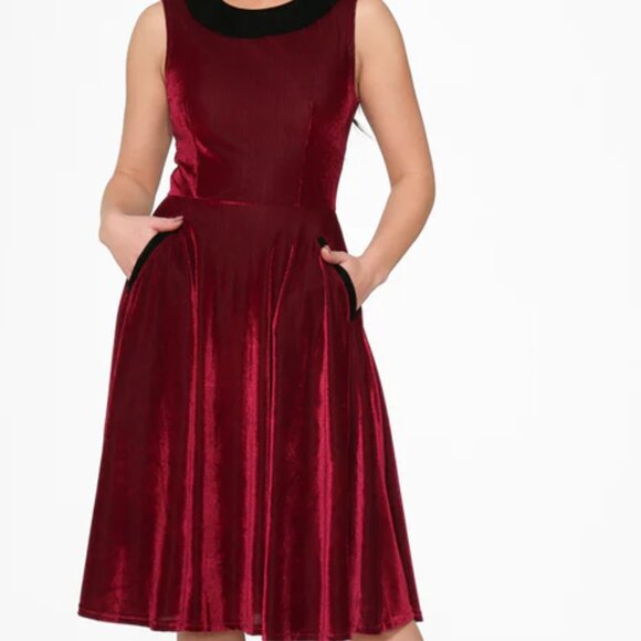 Orchid Bloom Purple Kurtroy with Black Collor Swing Dress Women's Size 4 - Picture 2 of 2